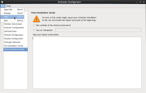 Save Kickstart File to Disk
