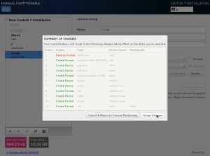 Install CentOS 7 - Manual Partitioning (Partitioning 3)