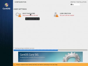 Install CentOS 7 - User Settings