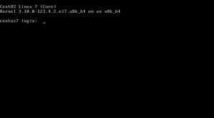 Install CentOS 7 - Login Prompt