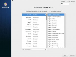 Install CentOS 7 - Installation Language