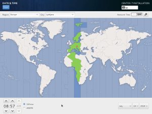 Install CentOS 7 - Date and Time