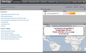 Install Zenoss Monitoring Server - Picture 4 - Zenoss Dashboard
