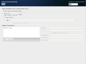 Install CentOS 7 - Installation Source